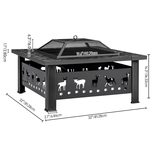 32-inch Square Wood-Burning Stove P34948