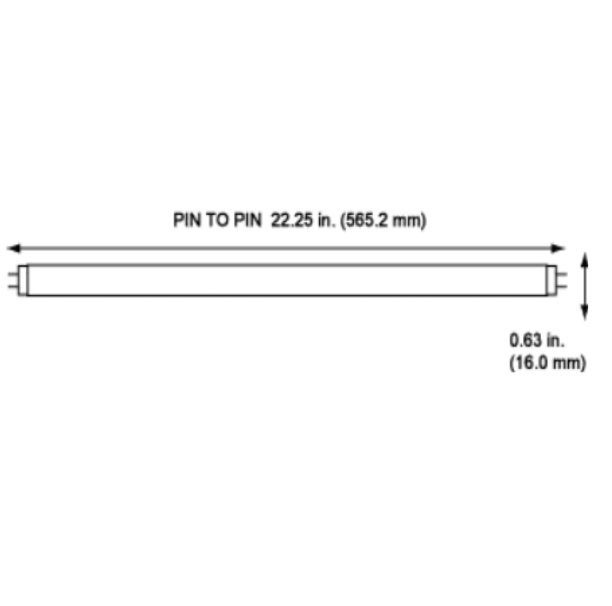 24 Inch 24W 5000K T5 Fluorescent Bulb G5 Bipin Base Pack of 40 J802151