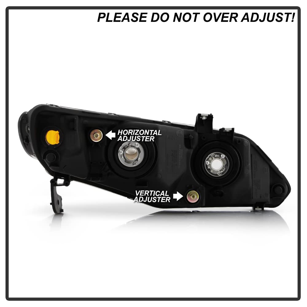 Black Factory Style Headlights Headlamps Left+Right W80782