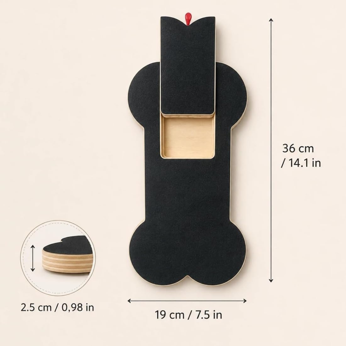 Wooden Dog Nail Scratch Board with Treat Dispenser Z289