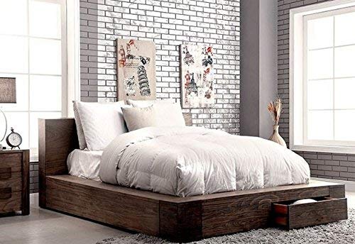 California King Walnut Platform Bed I510680