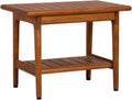 Teak Shower Bench with Shelf U7229