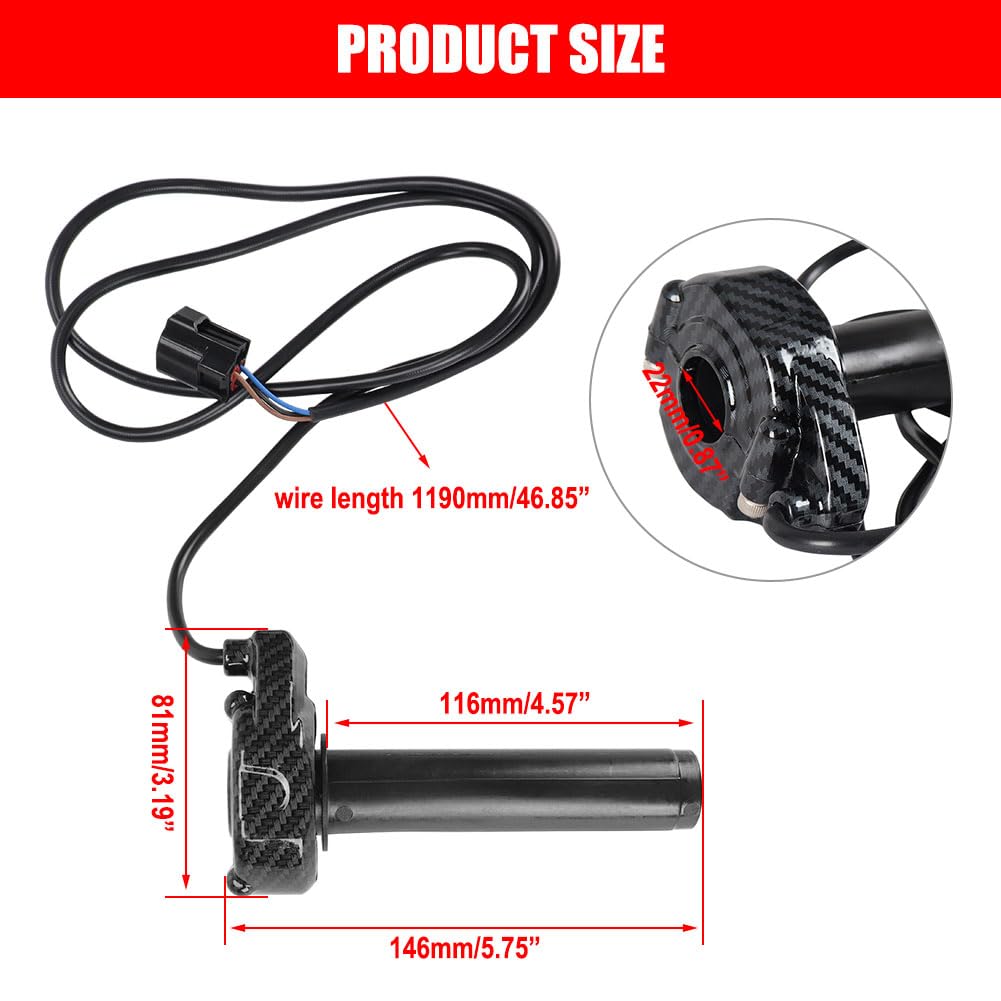 Carbon Fiber Throttle Grips with Throttle Cable X88184