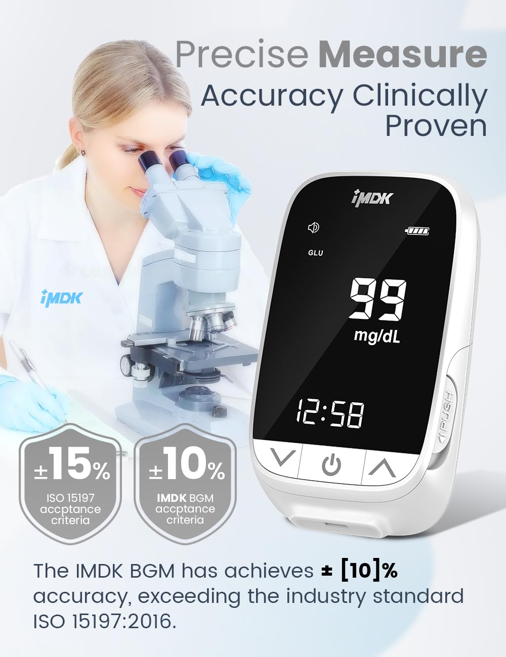 Blood Glucose Monitor Kit with 100 Strips and 100 Lancets O434
