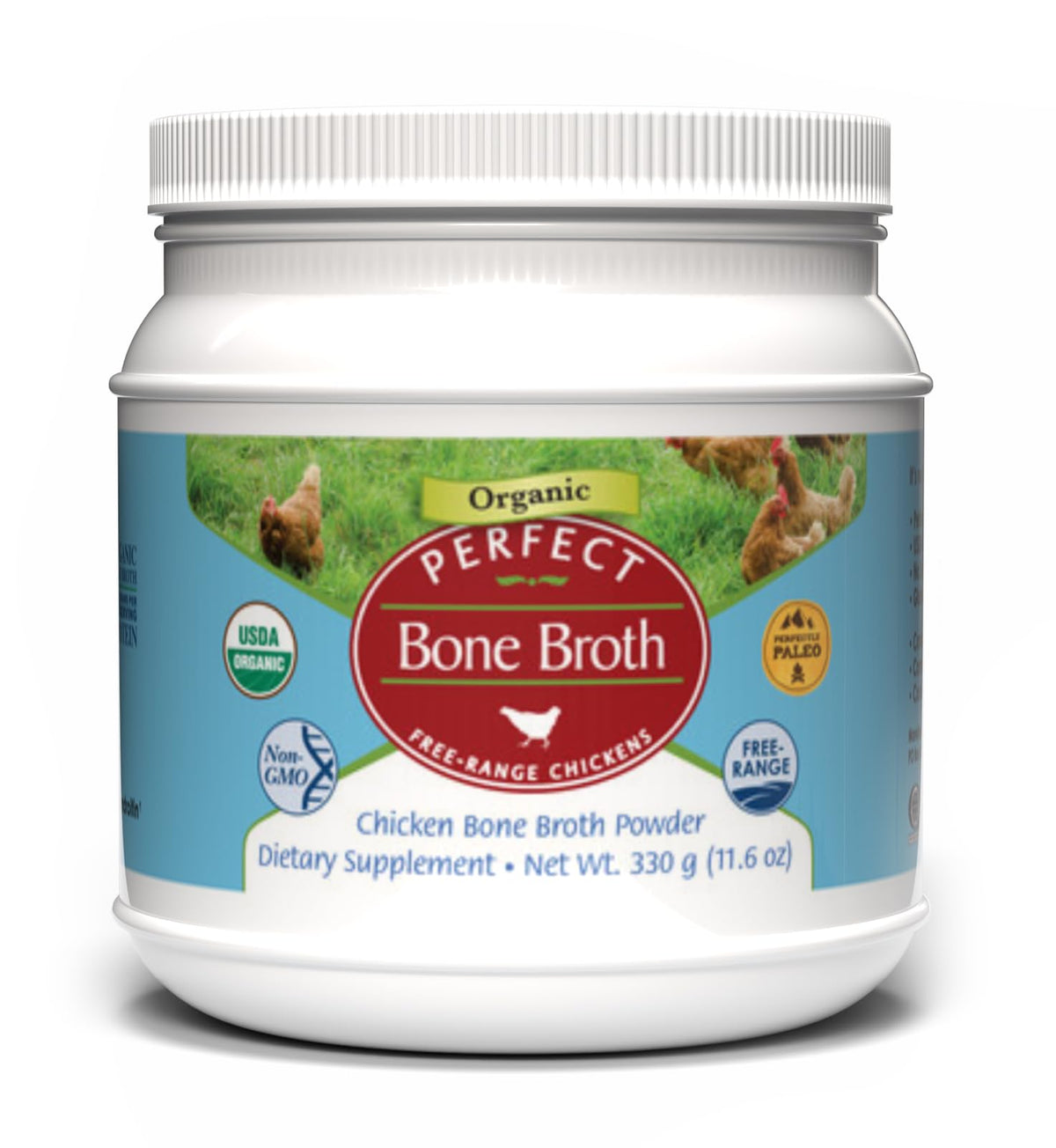 Organic Chicken Bone Broth Powder 330g 30 Servings D2735