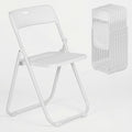 White Plastic Folding Chairs 10 Pack with Steel Frame Q973