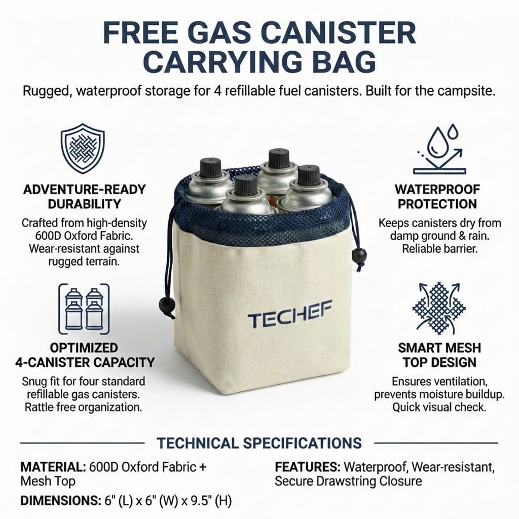 8oz Butane Gas Fuel Canisters with Dual Safety System Q6540