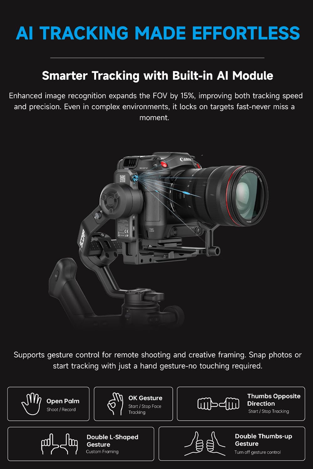 Camera Gimbal Stabilizer with Touch Screen D8177