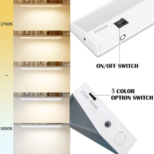 2 Packs Under Cabinet Lighting, 24in 18W Dimmable LED Light, 5 Color Temperature O905056