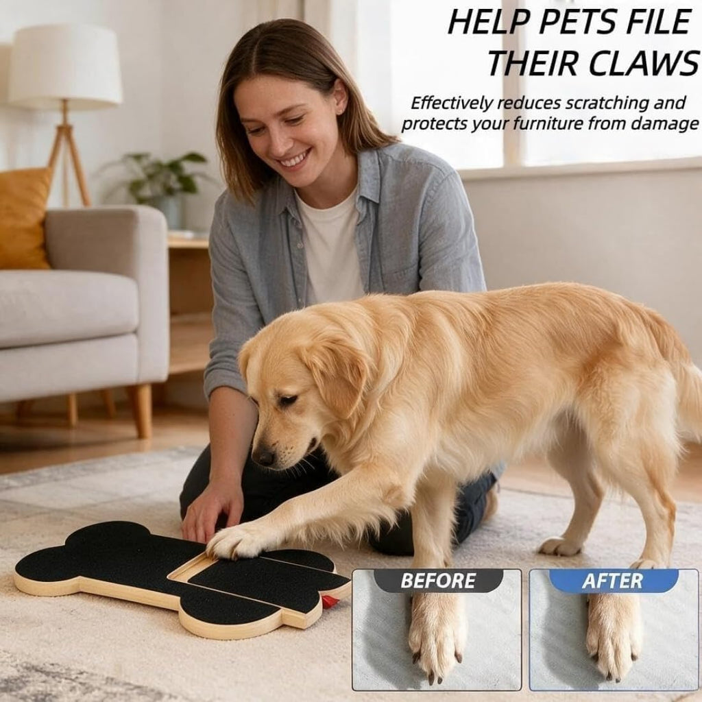 Wooden Dog Nail Scratch Board with Treat Dispenser Z289