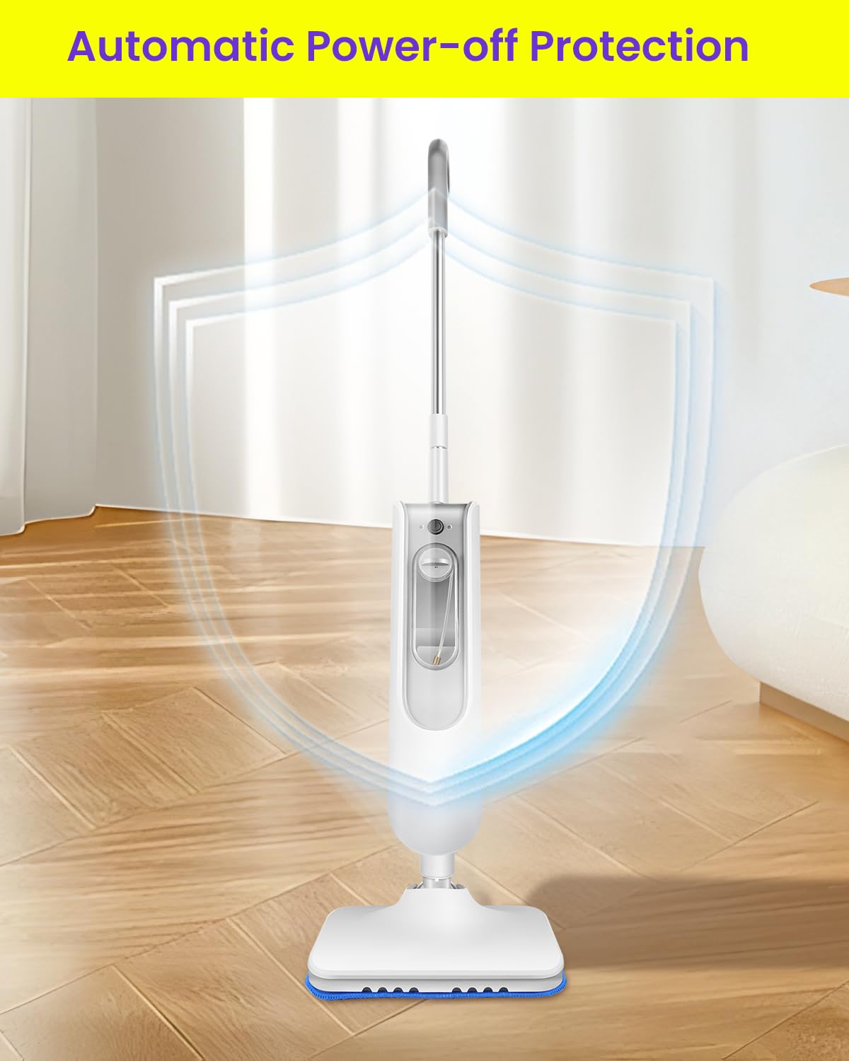 1500W Steam Mop for Hardwood and Tile B47103