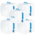 5 Pcs 5.3 Gallon Collapsible Water Container with Spigot I2176