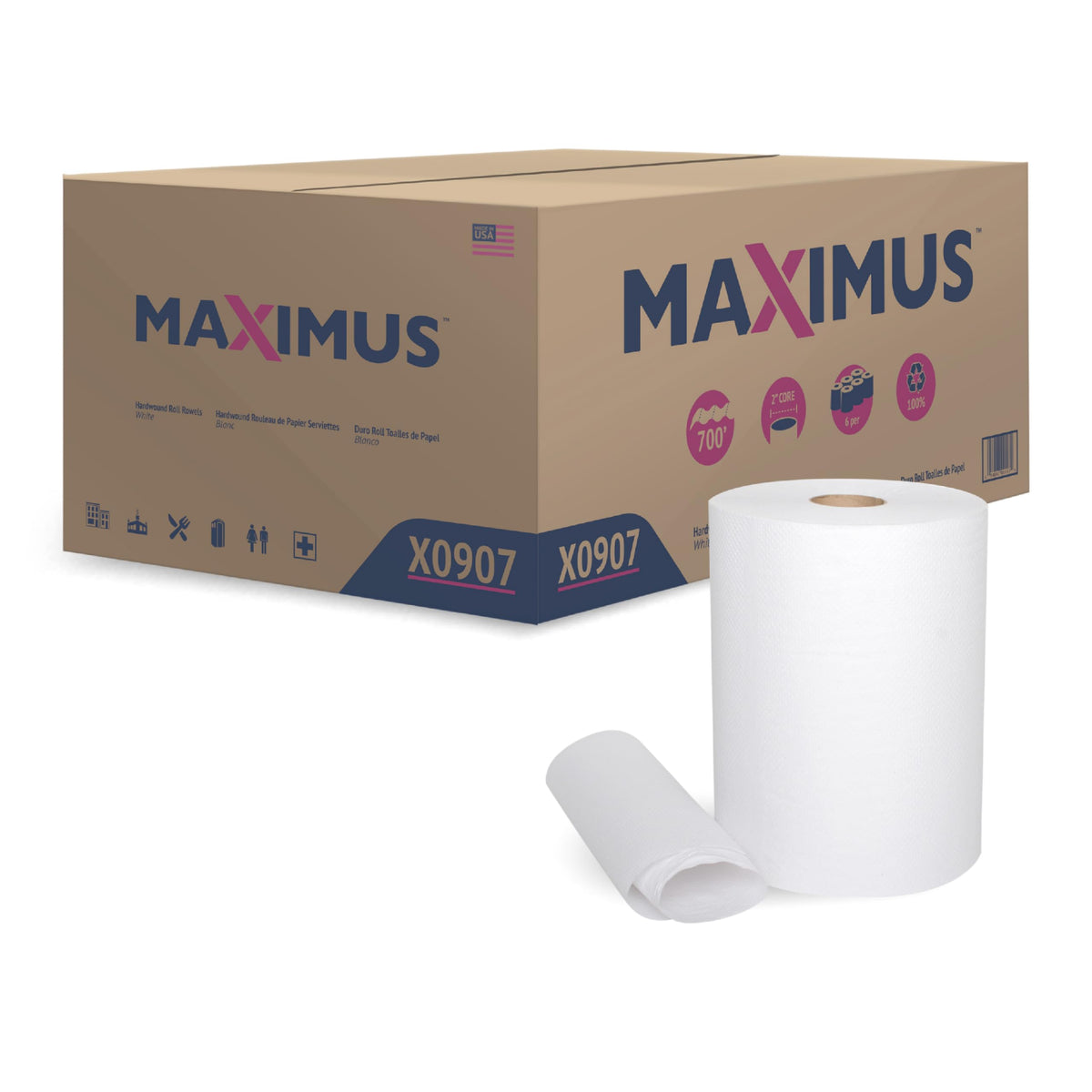 White 10" Roll Towel M796