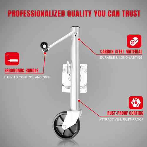 1000 lbs Swivel Boat Trailer Jack with Wheel V645