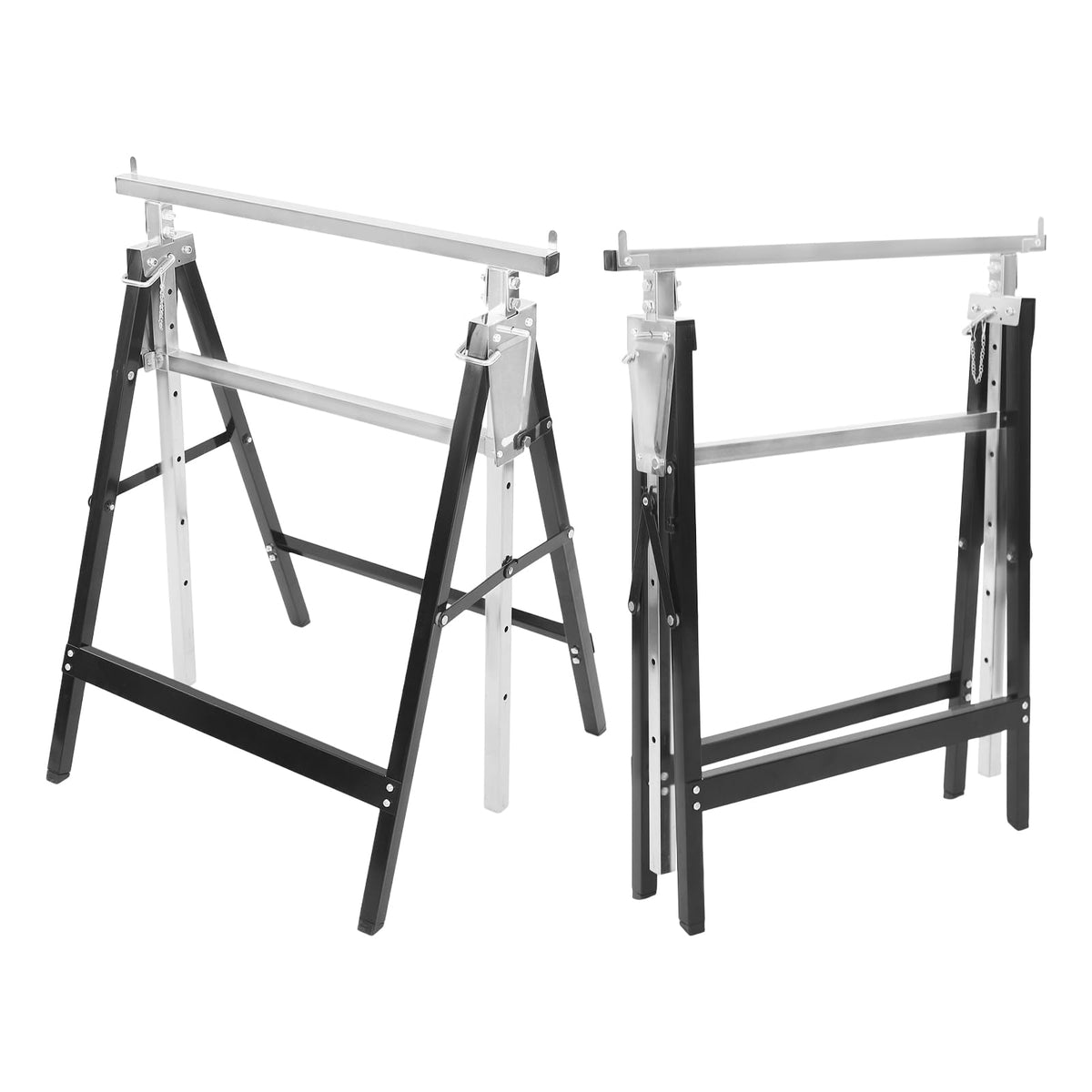 2-Pack Folding Saw Horses Height Adjustable Steel Construction V888621
