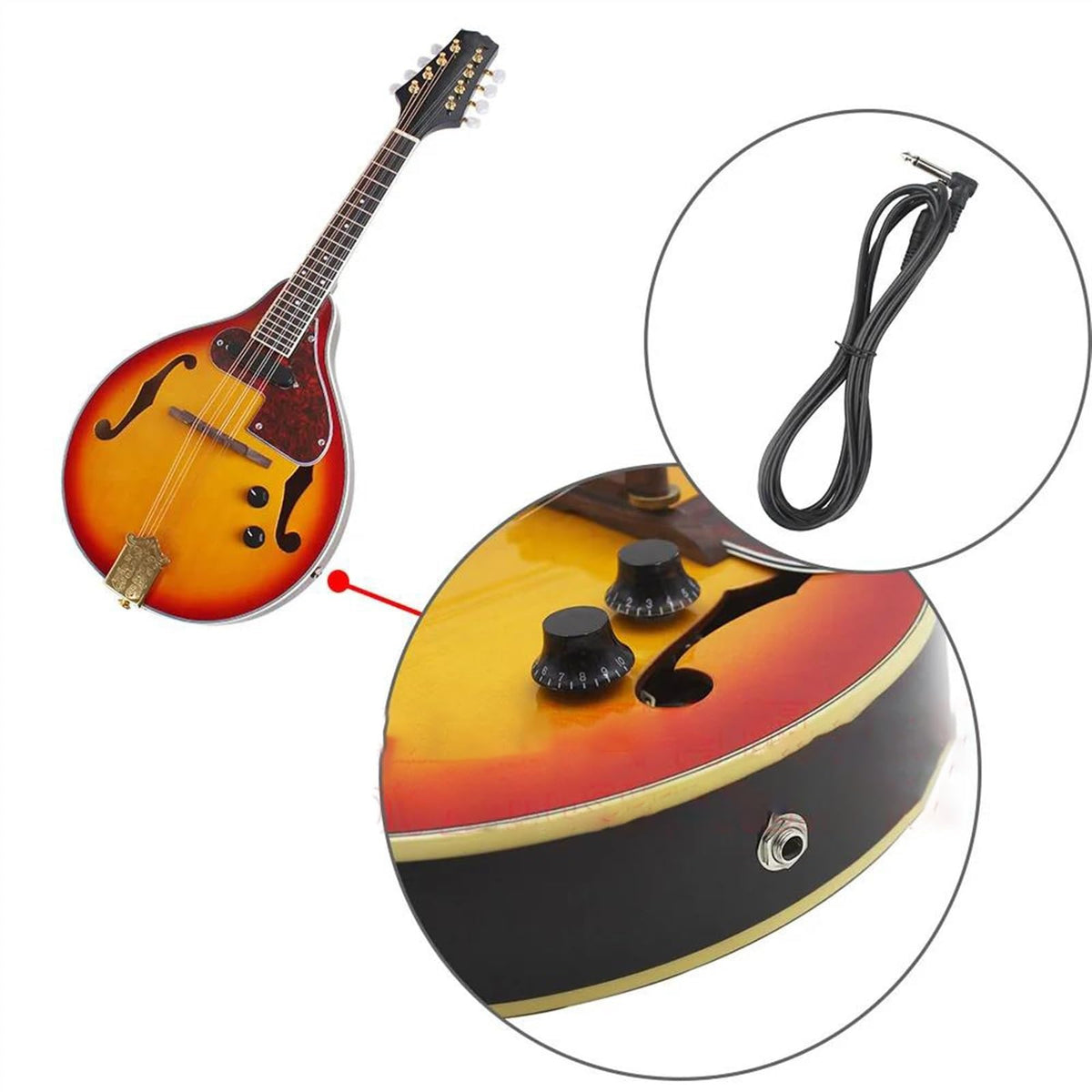 8-String Electric Mandolin Sunburst A Style Rosewood Fingerboard R453012