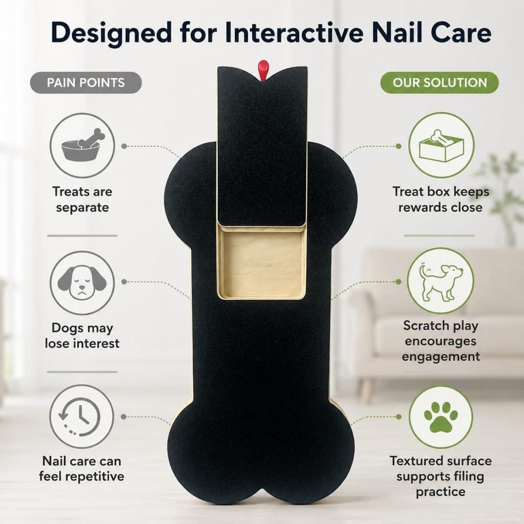 Wooden Dog Nail Scratch Board with Treat Dispenser Z289