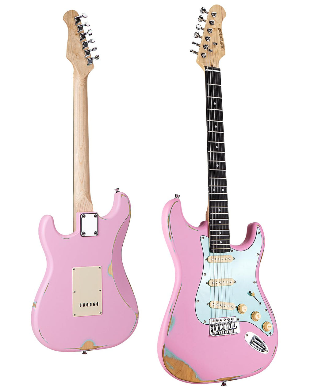 39" Pink & Blue Electric Guitar F833