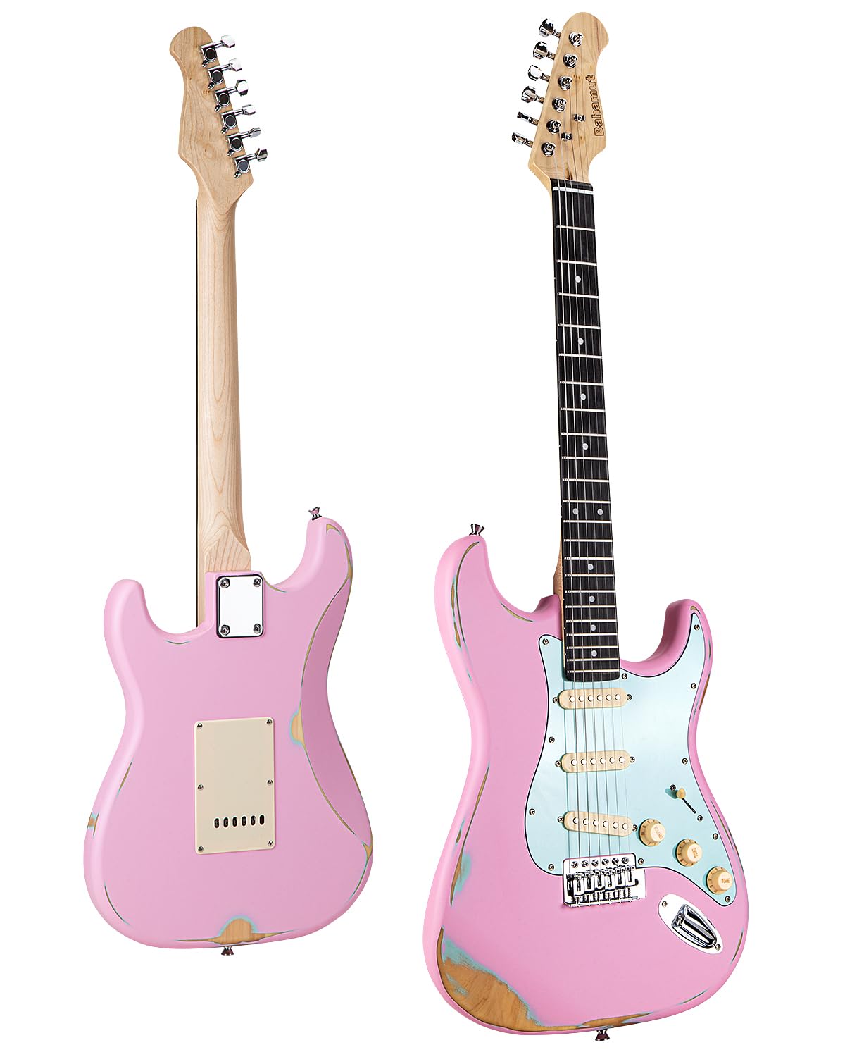 39" Pink & Blue Electric Guitar F833