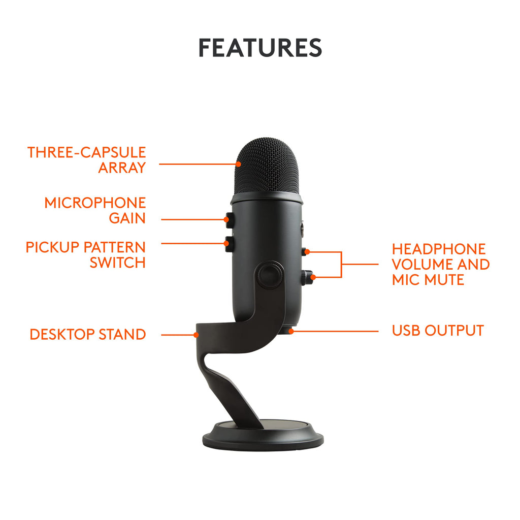 USB Condenser Microphone with 4 Pickup Patterns H582