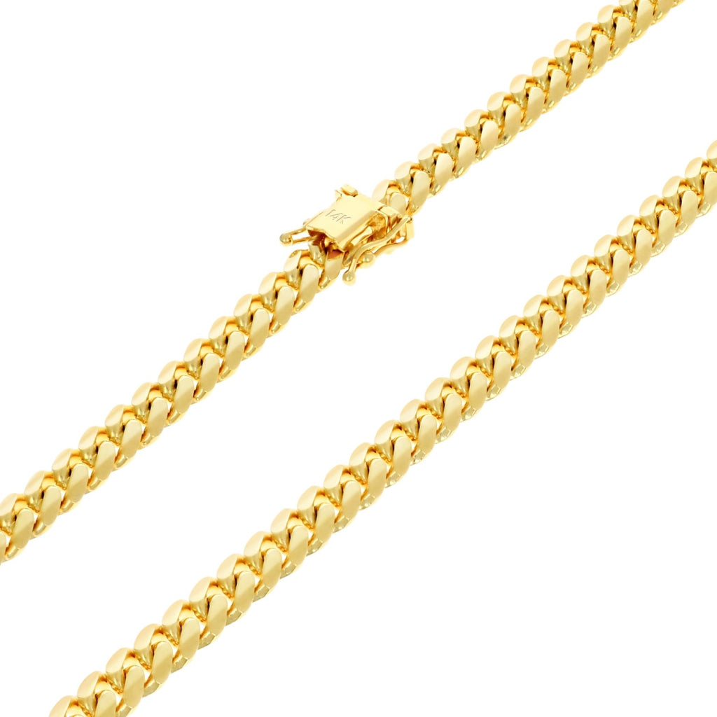 14k Yellow Gold Cuban Link Chain Necklace E52214