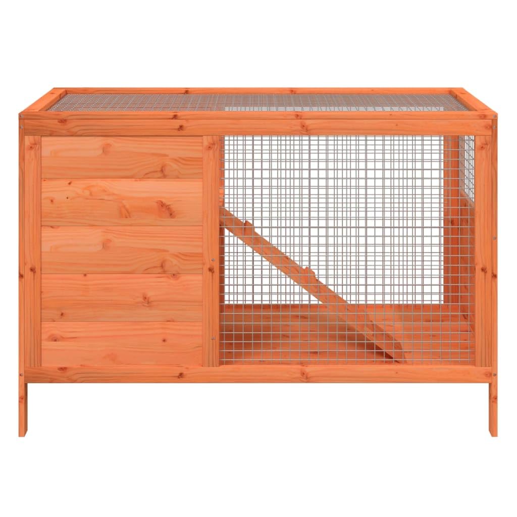 Wooden 2 Tier Small Animal Cage 40.6 Inch Brown V8624