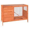 Wooden 2 Tier Small Animal Cage 40.6 Inch Brown V8624