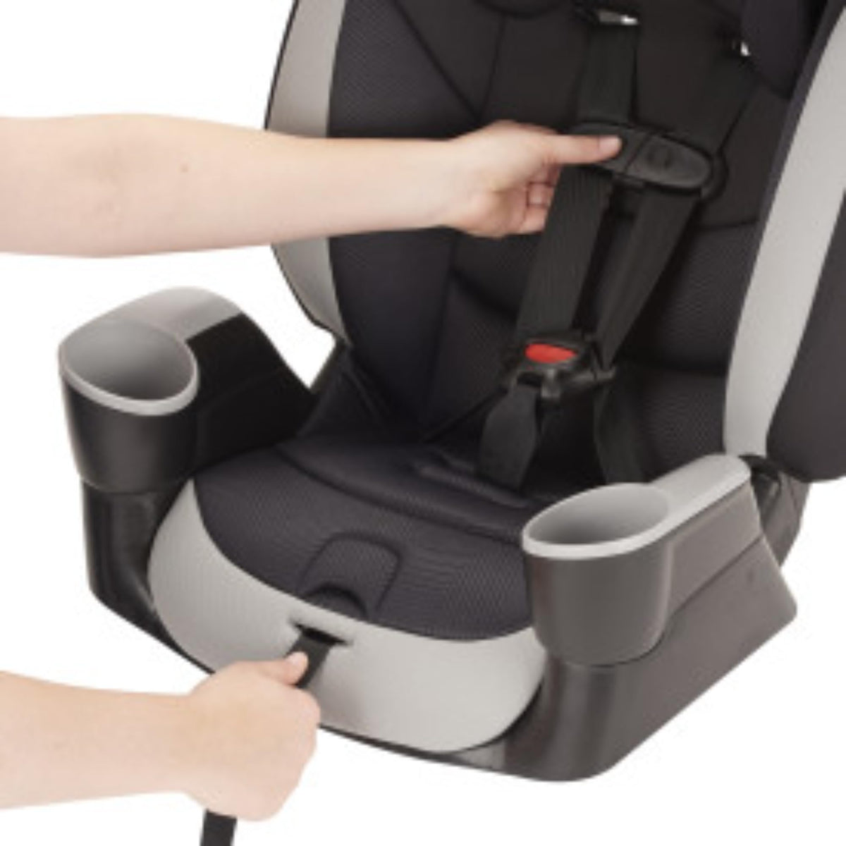 High-Back Booster Car Seat with Harness, 22 to 110lbs, Granite Gray Q958367