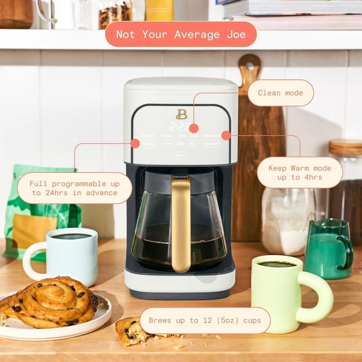 12-Cup Programmable Coffee Maker with Glass Carafe Z17892