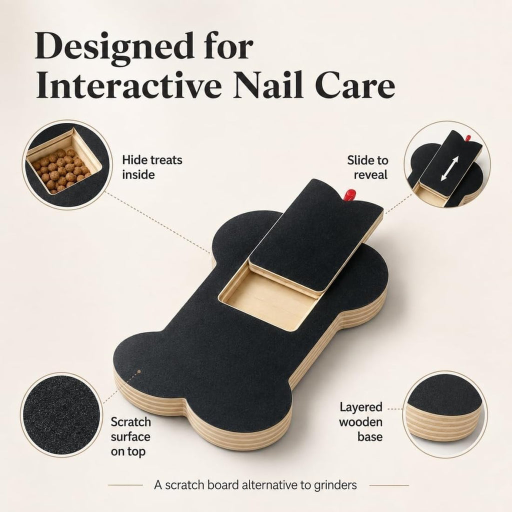 Wooden Dog Nail Scratch Board with Treat Dispenser Z289