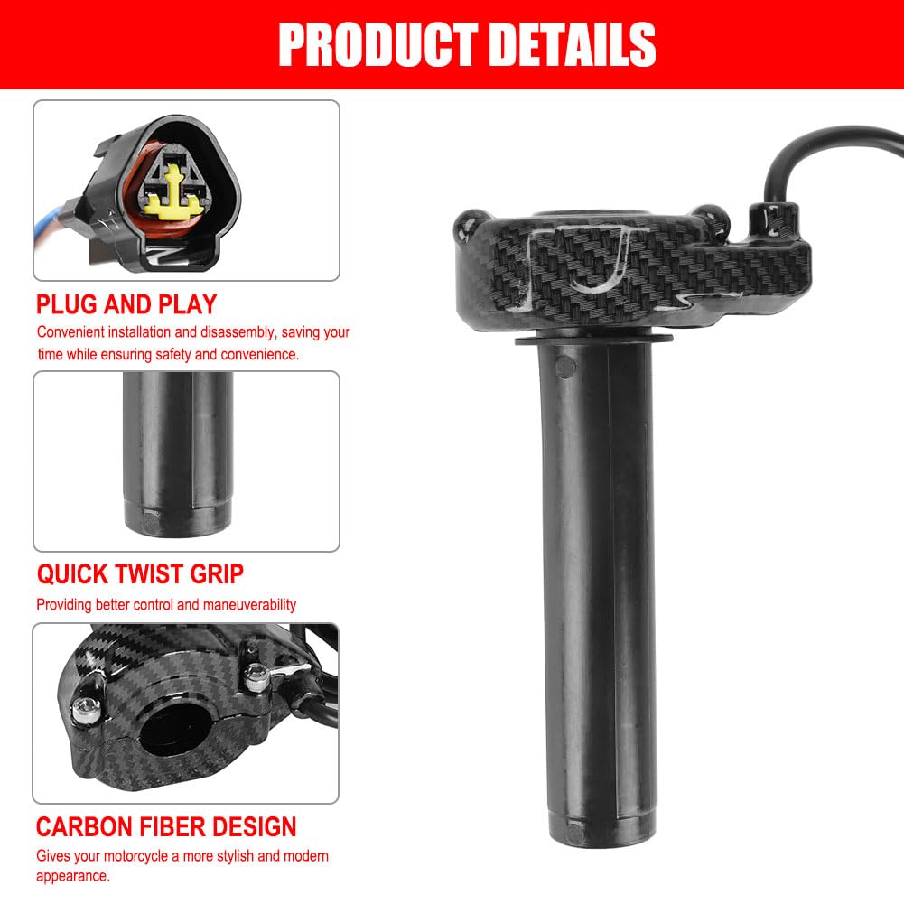 Carbon Fiber Throttle Grips with Throttle Cable X88184