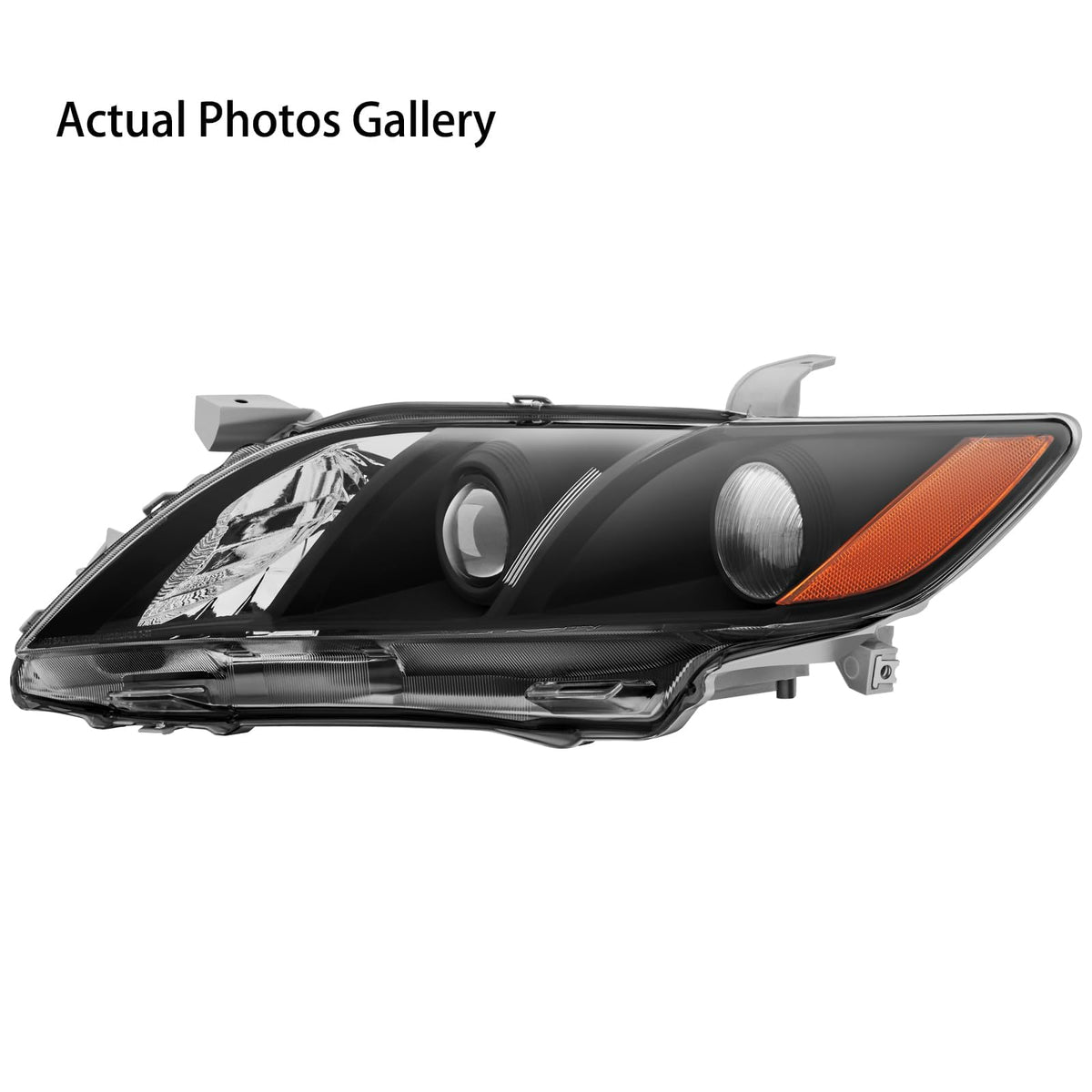 2PCS Black Housing Clear Lens Headlight Assembly Set A826