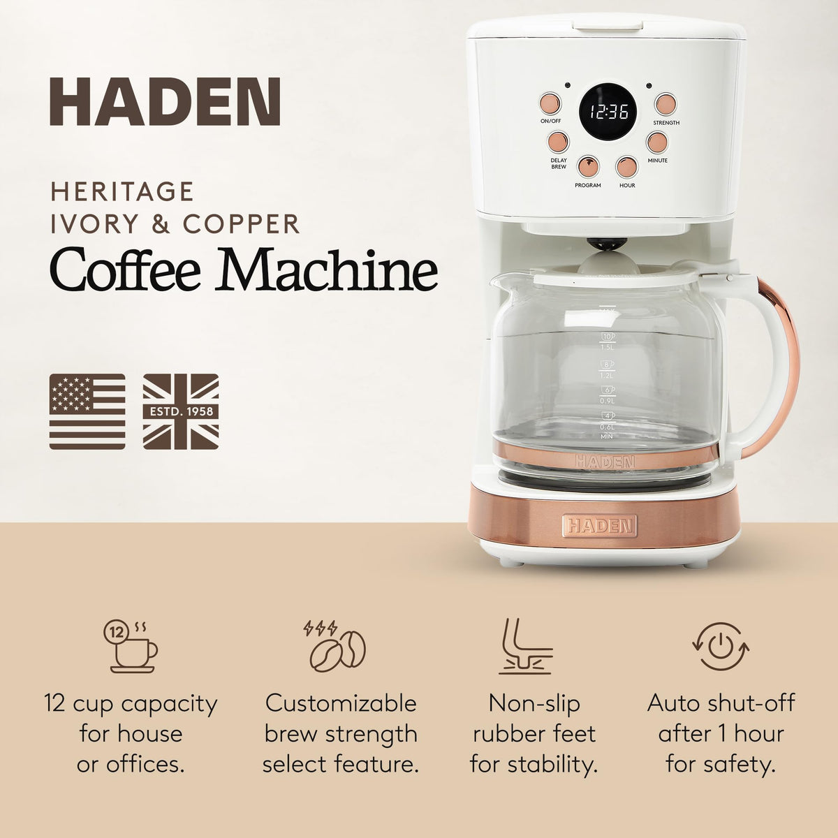 12 Cup Programmable Drip Coffee Maker I738975