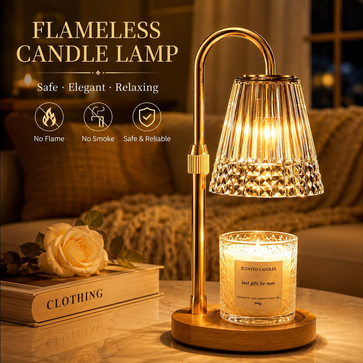 Candle Warmer Lamp 2 Pack with Timer & Dimmer F9505