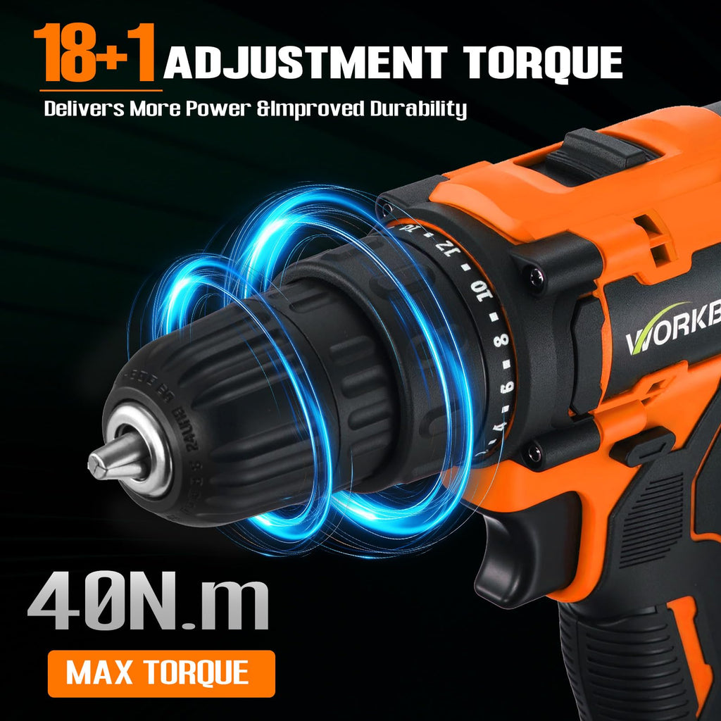21V Cordless Drill Set with Battery Charger U264991