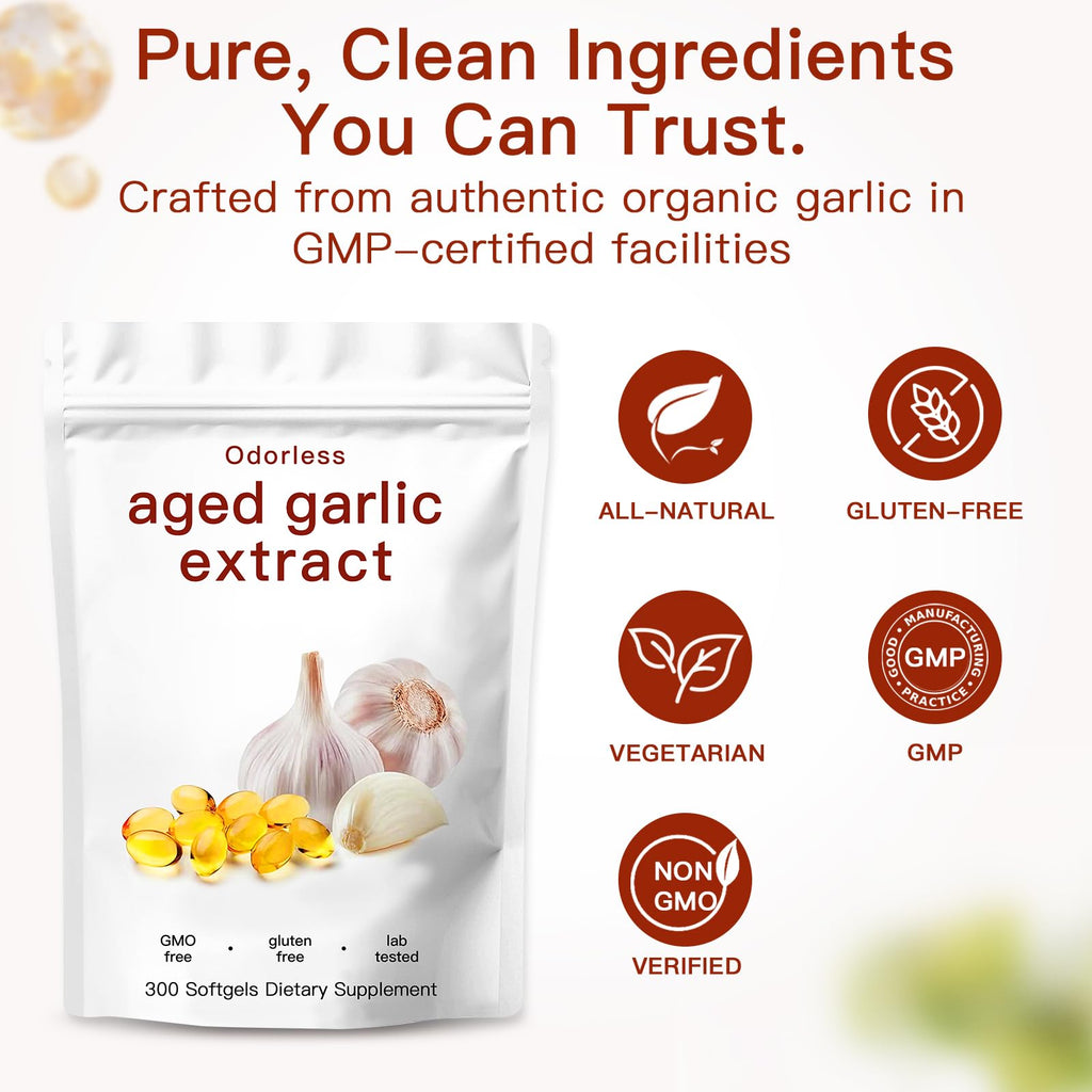 Odorless Organic Garlic Capsules 300 Count I760