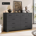 Black 10 Drawer Dresser with Power Outlets N420932