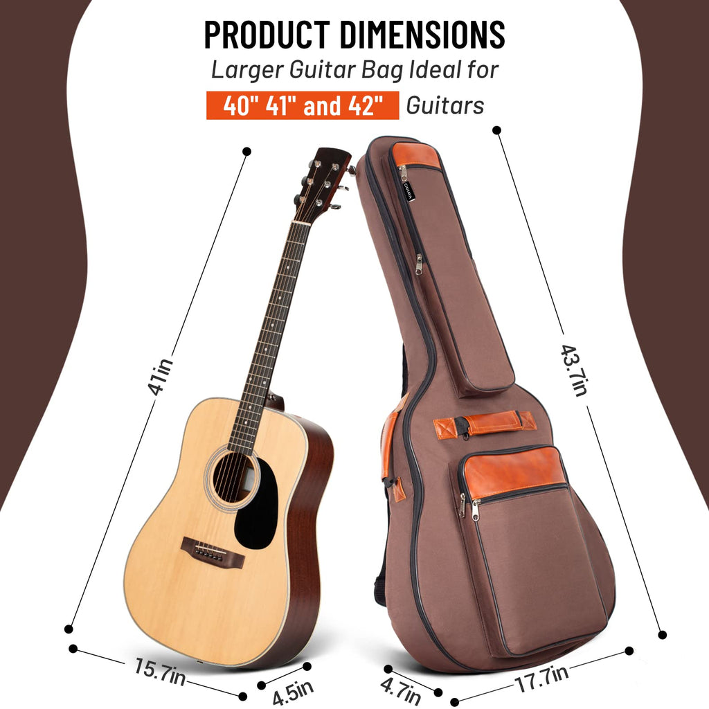 40 41 42 In 6 Pockets Water Resistent Oxford Cloth Padded Guitar Bag W9974