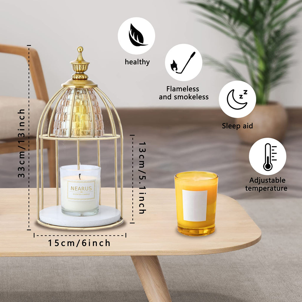 Candle Warmer Lamp with Marble Base and Timer C47179