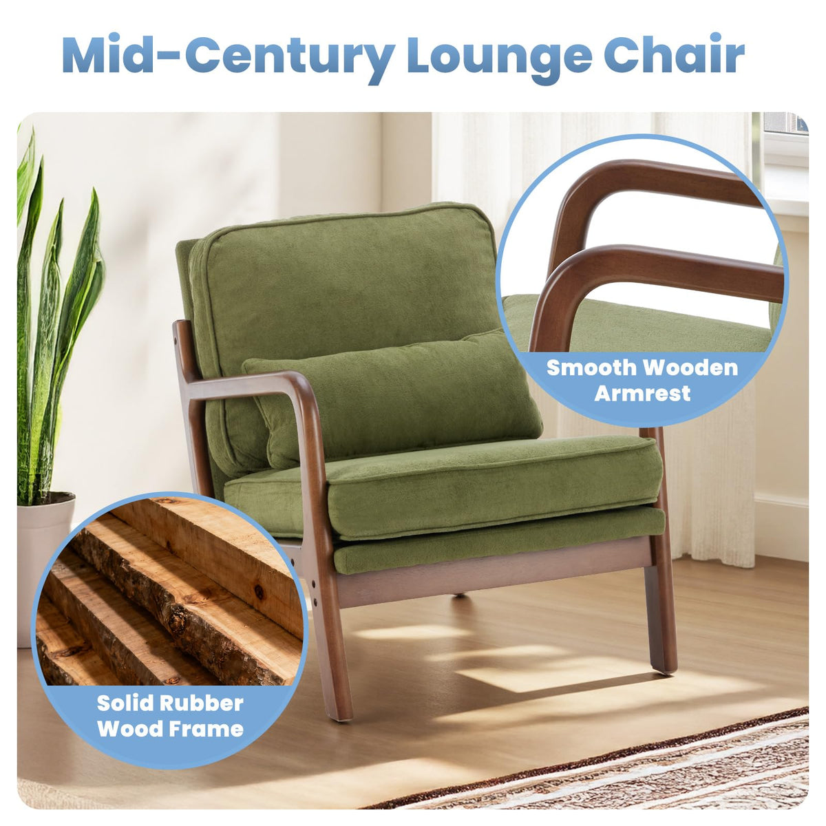 Mid Century Accent Chairs Set of 2 F841