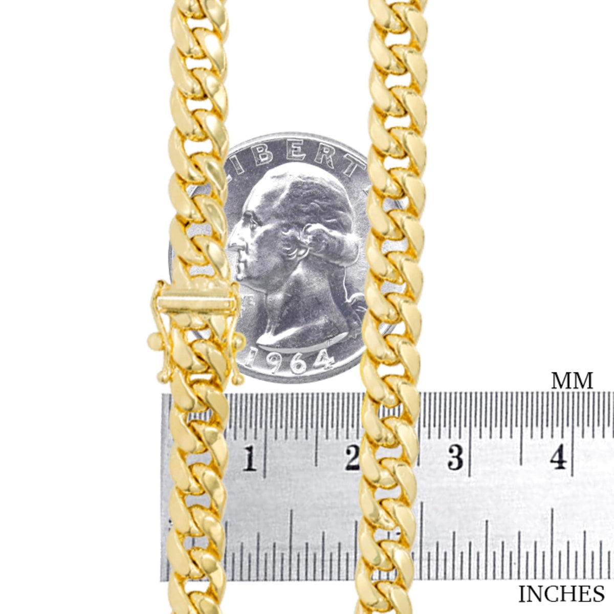14k Yellow Gold Cuban Link Chain Necklace E52214
