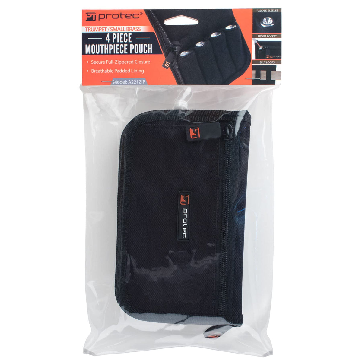 Nylon Trumpet Mouthpiece Pouch with Zipper Closure J764