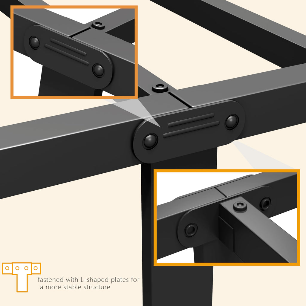 14 Inch Twin Size Grey Metal Bed Frame L548719