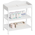 White Baby Changing Table with Pad W86169