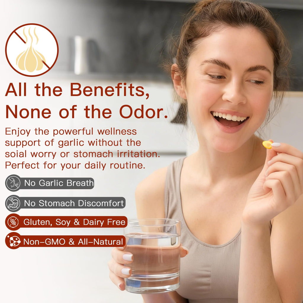 Odorless Organic Garlic Capsules 300 Count I760