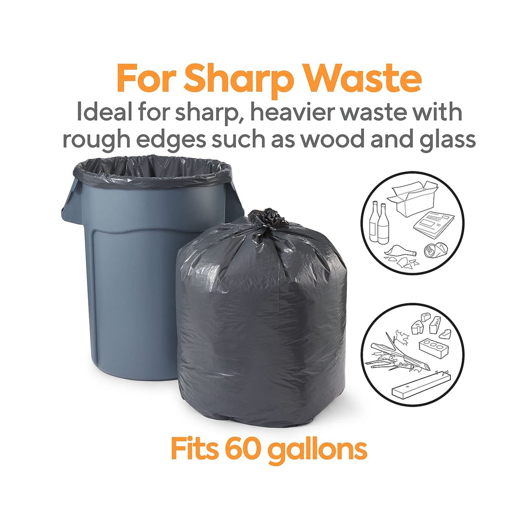 Black 55-60 Gal Trash Bags R650104