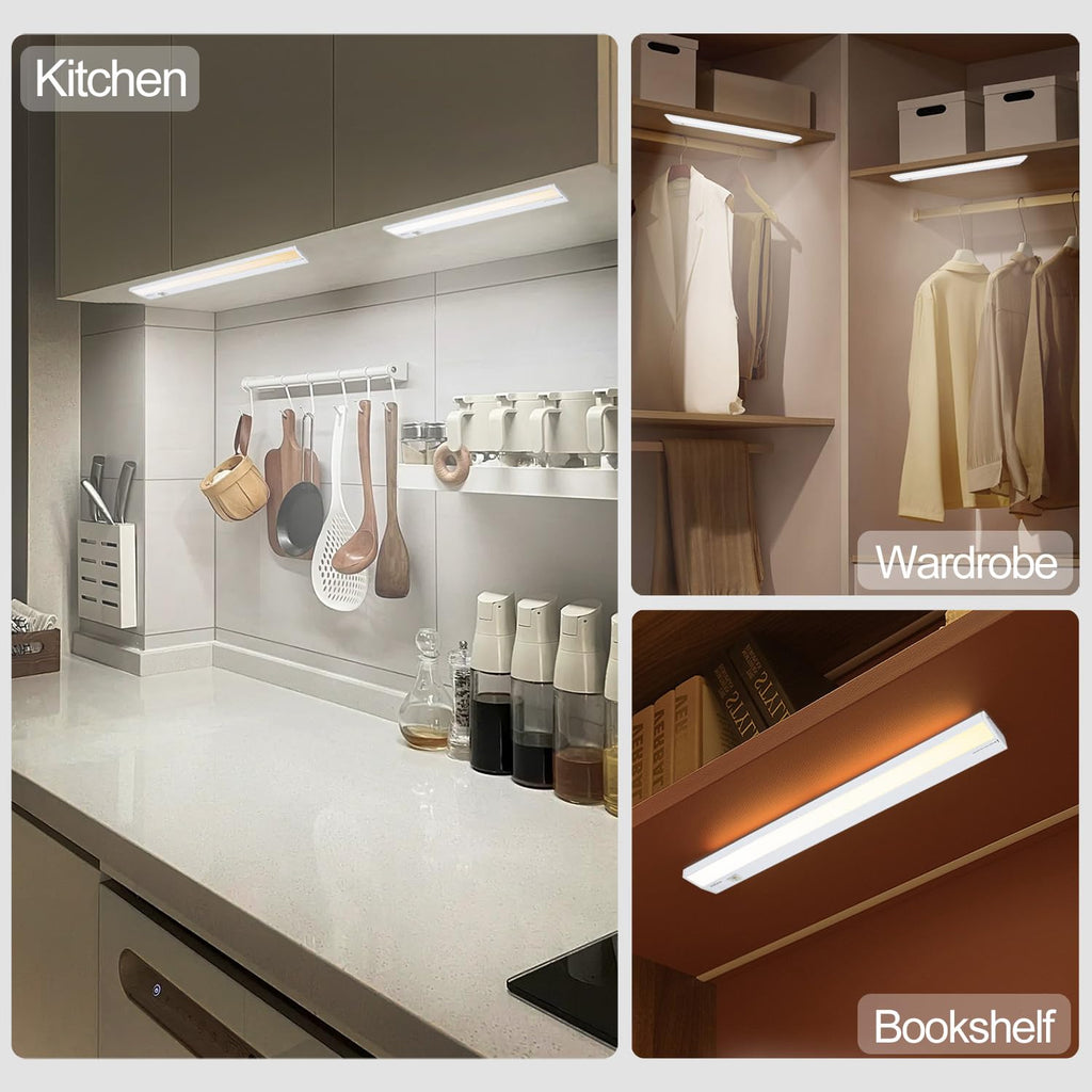 2 Packs Under Cabinet Lighting, 24in 18W Dimmable LED Light, 5 Color Temperature O905056