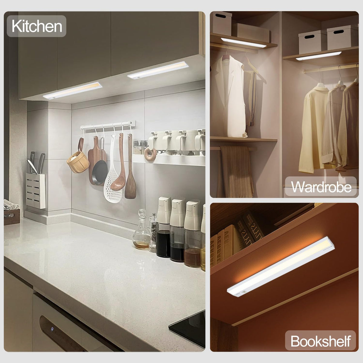 2 Packs Under Cabinet Lighting, 24in 18W Dimmable LED Light, 5 Color Temperature O905056