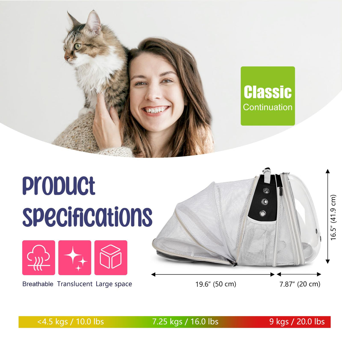 Large Cat Backpack Carrier C8760