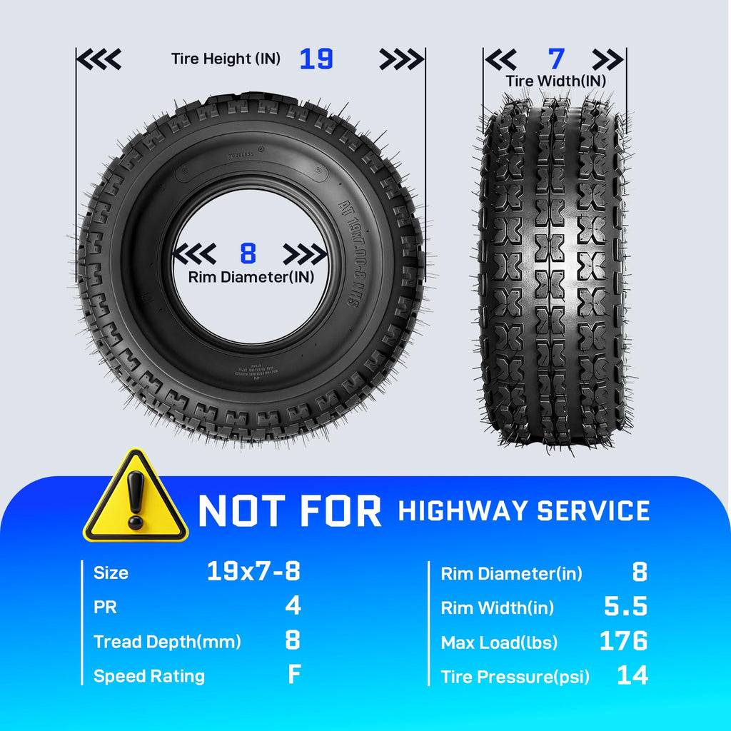 19x7-8 ATV UTV Tires Set of 2 O46110